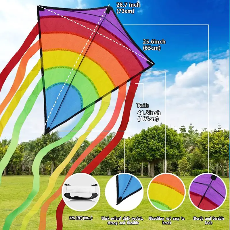 Large Diamond Rainbow Kite