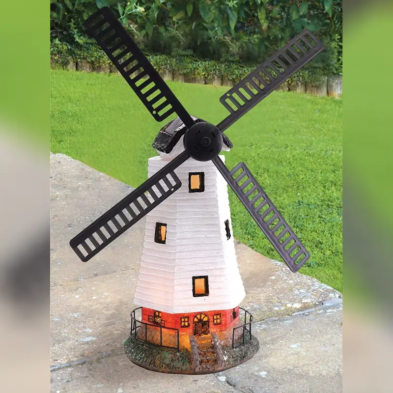 Solar Powered Light up Traditional Windmill