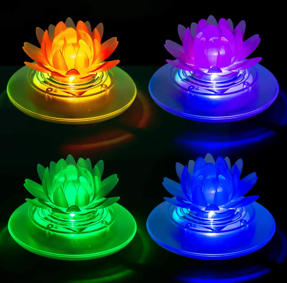Solar Powered Light up Pond Lights in a lily shape