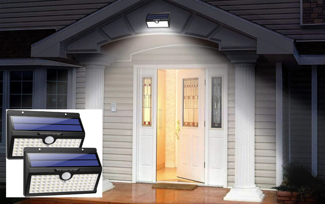 Solar Powered Wall light above the front door